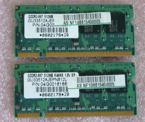 512mb gddr2 ram 667 - 2x,